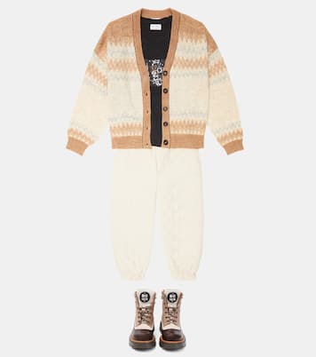 Embellished cotton jersey T-shirt | Brunello Cucinelli Kids