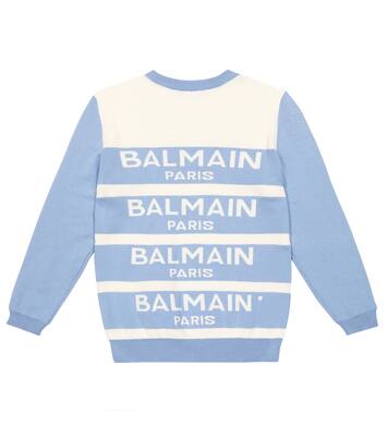Cotton and cashmere-blend sweater | Balmain Kids
