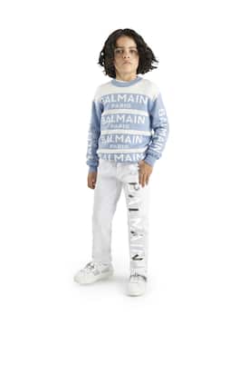 Cotton and cashmere-blend sweater | Balmain Kids