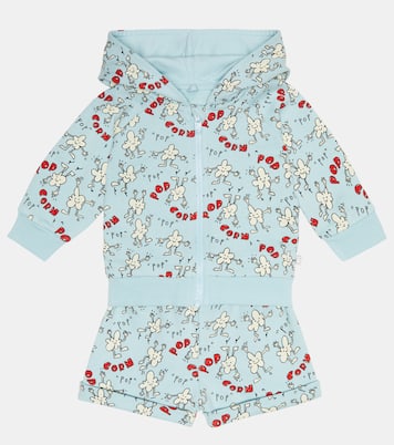 Bébé – Set sweat-shirt à capuche et short imprimés en coton | Stella McCartney Kids