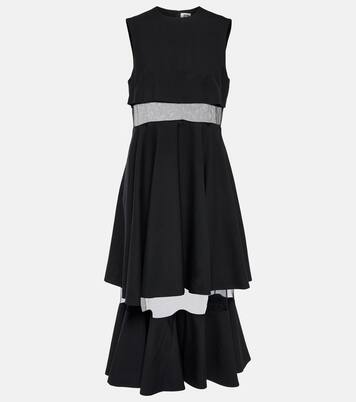 Robe midi en laine | Noir Kei Ninomiya