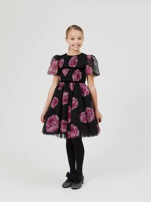 Floral tulle dress | Monnalisa