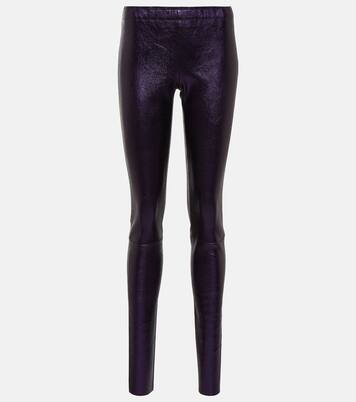 Leggings Carolyn aus Metallic-Leder | Stouls