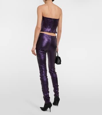 Leggings Carolyn aus Metallic-Leder | Stouls