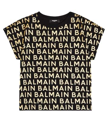 Logo printed cotton T-shirt | Balmain Kids