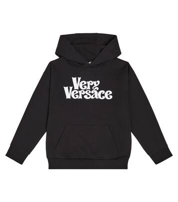 Printed cotton jersey hoodie | Versace Kids