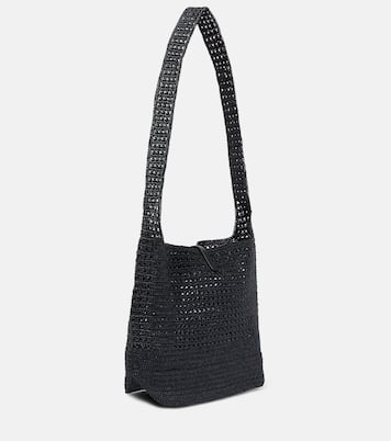 Le 5 à 7 Medium raffia shoulder bag | Saint Laurent