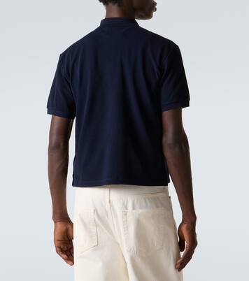 Logo cotton piqué polo shirt | Miu Miu