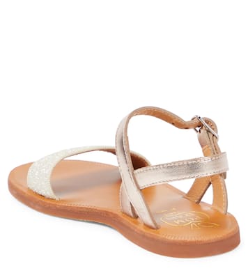 Plagette Buckle leather sandals | Pom d'Api