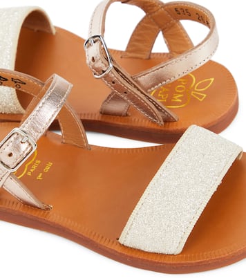 Plagette Buckle leather sandals | Pom d'Api
