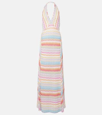 Robe longue Zig Zag en lamé | Missoni
