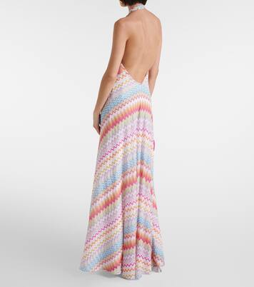 Robe longue Zig Zag en lamé | Missoni