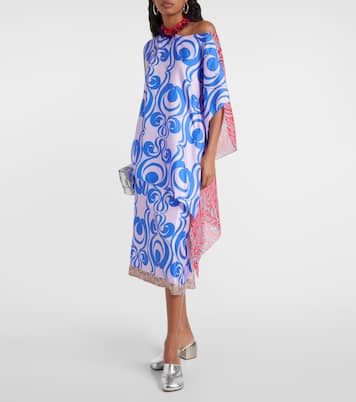 Printed silk twill wrap skirt | Dries Van Noten