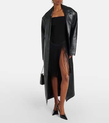 18" Fringe Bishop strapless minidress | Norma Kamali