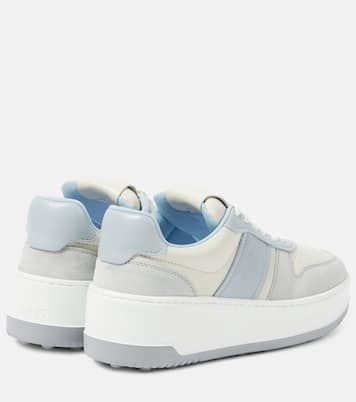 Plateau-Sneakers aus Leder und Veloursleder | Tod's