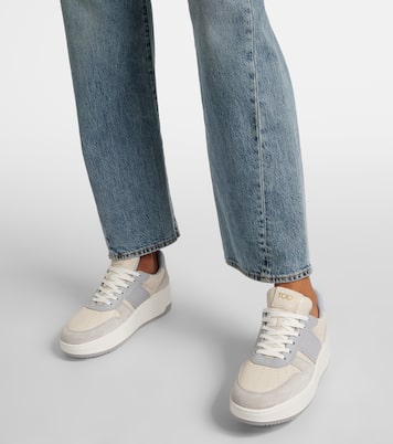 Plateau-Sneakers aus Leder und Veloursleder | Tod's