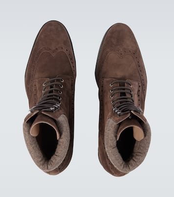Sapele 스웨이드 레이스업 부츠 | Manolo Blahnik