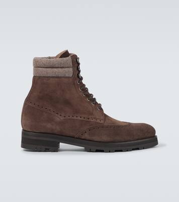 Sapele 스웨이드 레이스업 부츠 | Manolo Blahnik