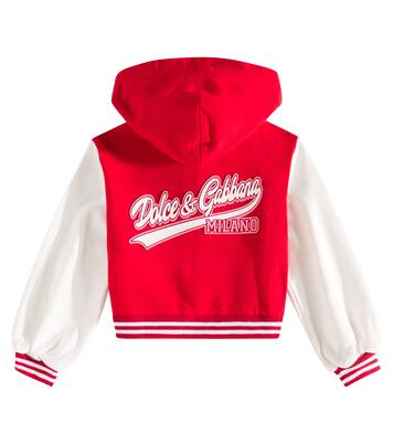 Embroidered cotton jersey hoodie | Dolce&Gabbana Kids