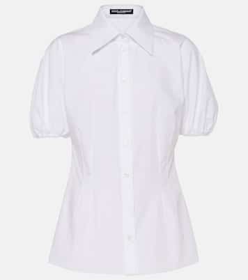 Puff-sleeve cotton poplin blouse | Dolce&Gabbana