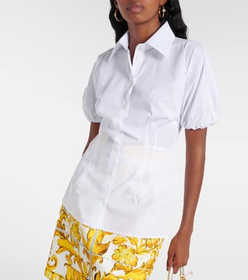 Puff-sleeve cotton poplin blouse | Dolce&Gabbana