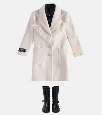 Wool and cashmere coat | Balmain Kids