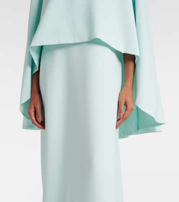 Robe longue Elin en crêpe à ornements | Costarellos