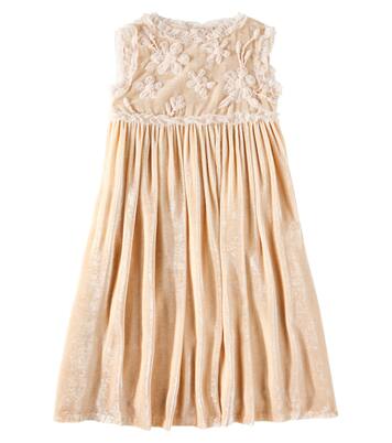 Robe Giulia brodée en velours | Bonpoint