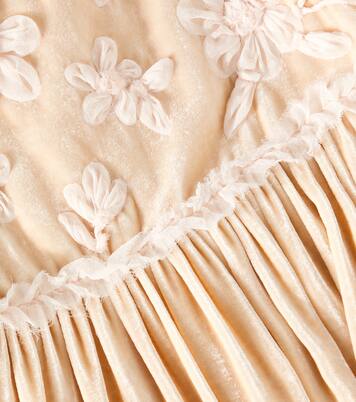 Robe Giulia brodée en velours | Bonpoint