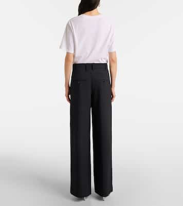 Pantaloni a gamba larga Romina in crêpe | Isabel Marant