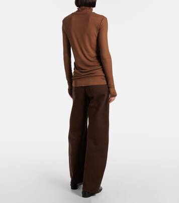 Ribbed-knit turtleneck top | Lemaire