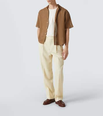 Knitted cotton mesh shirt | Auralee