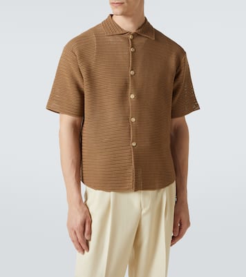 Knitted cotton mesh shirt | Auralee