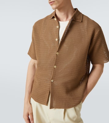 Knitted cotton mesh shirt | Auralee