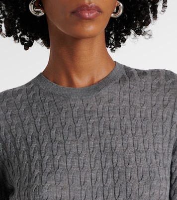 Abito lungo in maglia di lana a trecce | Toteme