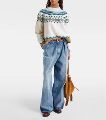Sunny Crochet wide-leg jeans  | Alanui