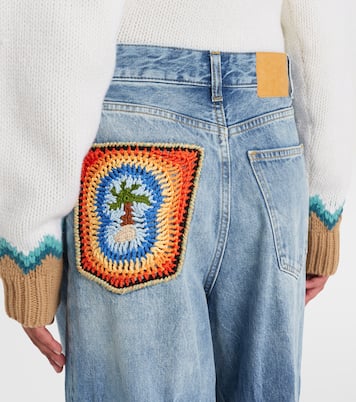 Sunny Crochet wide-leg jeans  | Alanui