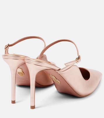 Mules Bellezza 85 de piel metalizada | Aquazzura
