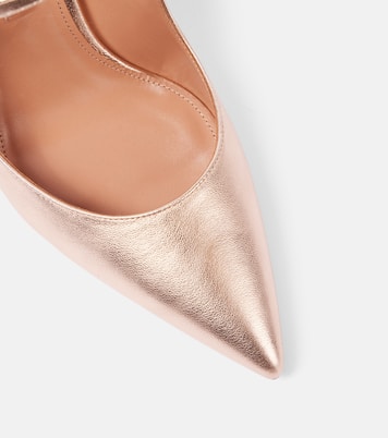 Mules Bellezza 85 de piel metalizada | Aquazzura