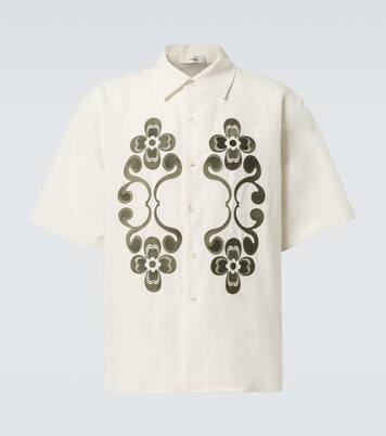 Reflection embroidered bowling shirt | Commas