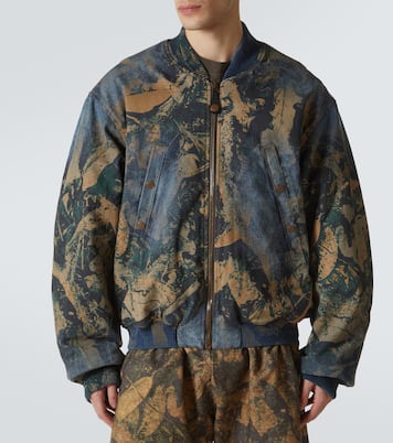 Printed denim bomber jacket | Acne Studios