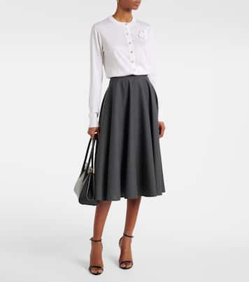 Floral-appliqué silk cardigan | Dolce&Gabbana