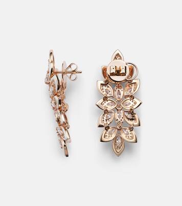 Boucles d'oreilles Lotus en or rose 18 ct (750/1000) et diamants | Kamyen