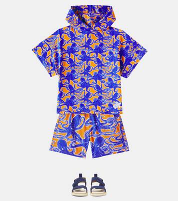 Geo printed cotton jersey hoodie | Vilebrequin Kids