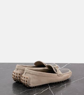 Verziete Mokassins aus Veloursleder | Brunello Cucinelli