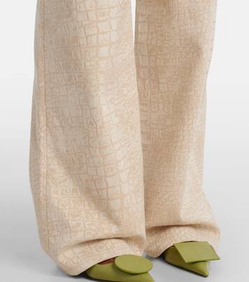 Jeans a gamba larga con stampa | Jacquemus