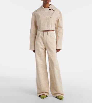 Jeans a gamba larga con stampa | Jacquemus