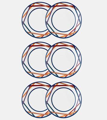 Nastri set of 6 ceramic soup plates | Missoni