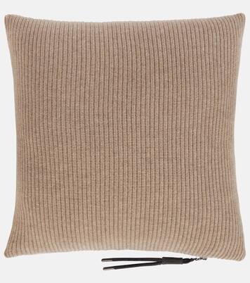 Ribbed-knit cashmere cushion | Brunello Cucinelli