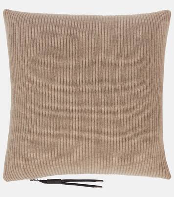 Ribbed-knit cashmere cushion | Brunello Cucinelli